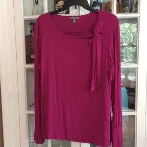 Apt. 9 stretch long sleeve top with bow detail